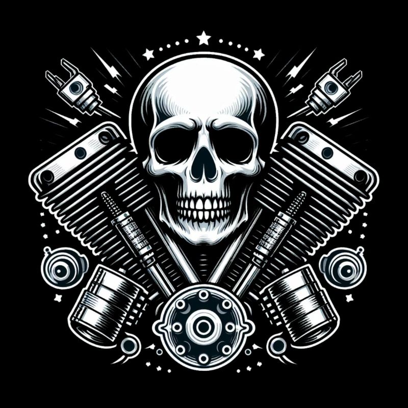 Biker Skull Design 2