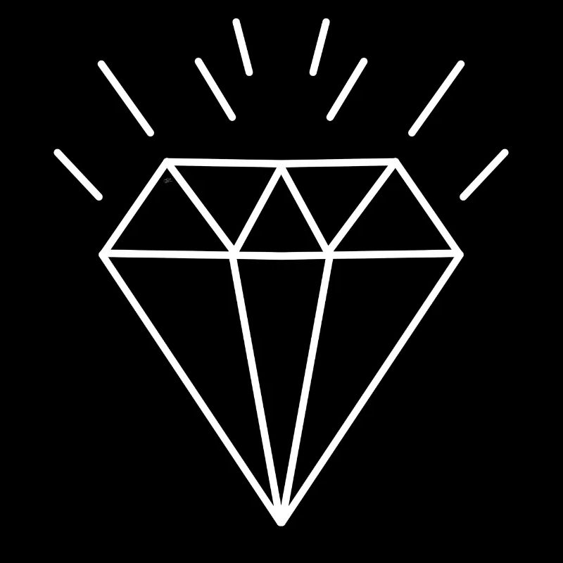 Diamant dans le style Old Tattoo effet 3D