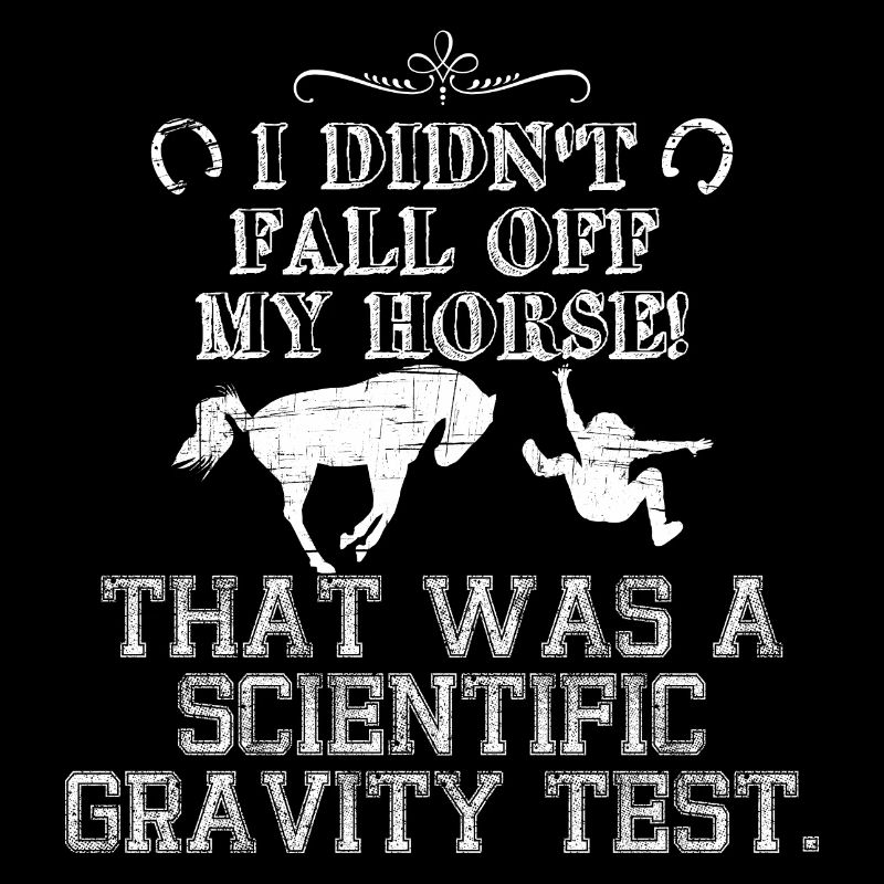 Horse rider dropping gravity science