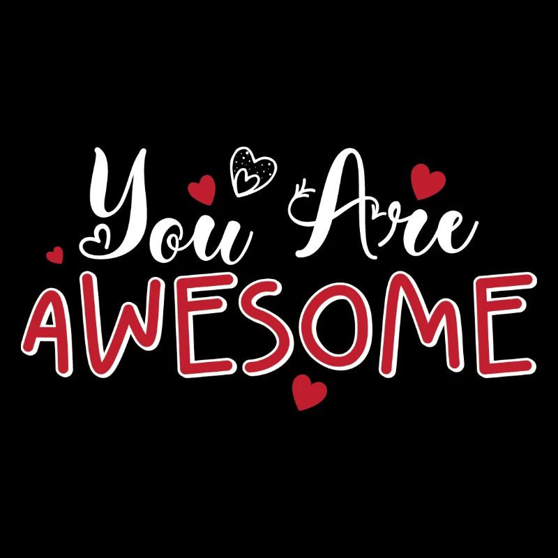 You Are Awesome Hearts Skript