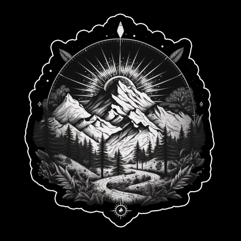Mountains and compass 5