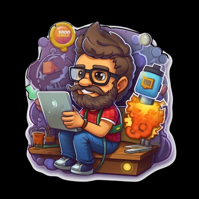 Crazy Softwareentwickler / Nerd