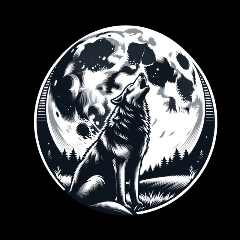 Silhouette de loup