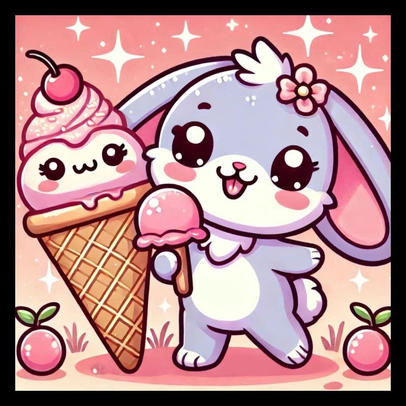 Hase mit Eis