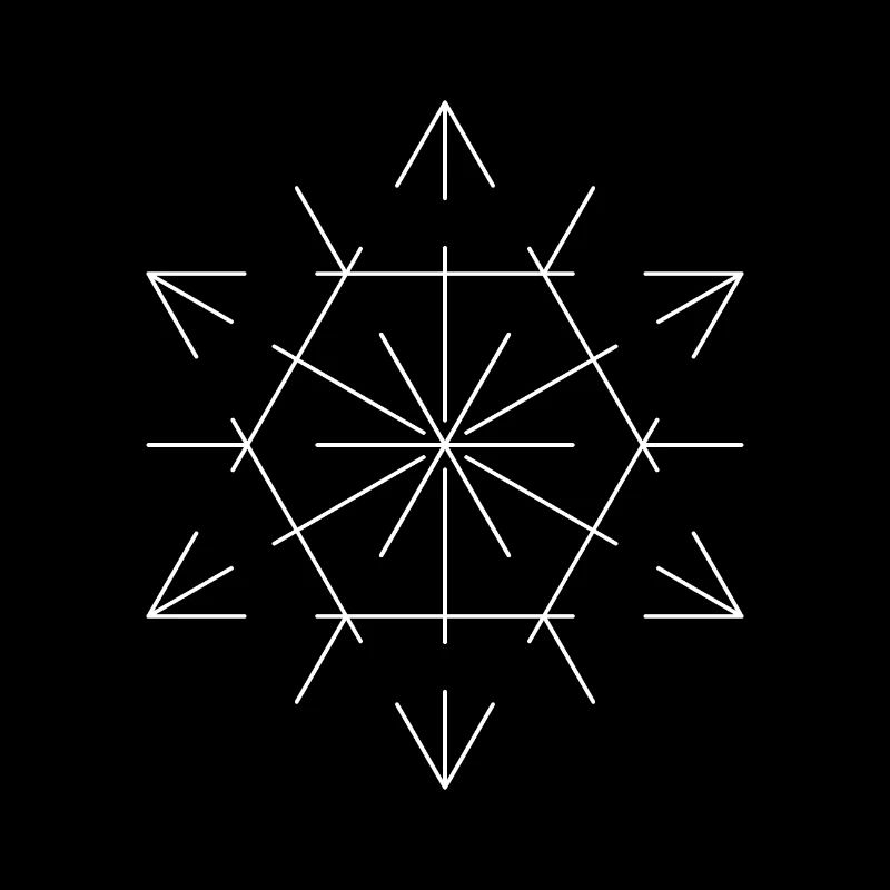 Minimalist hexagon