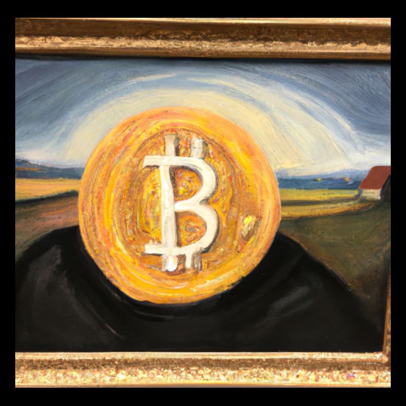 Bitcoin als Ölgemälde