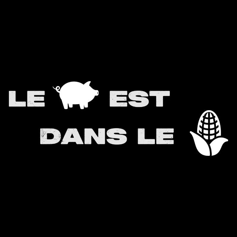 Le cochon est dans le maïs