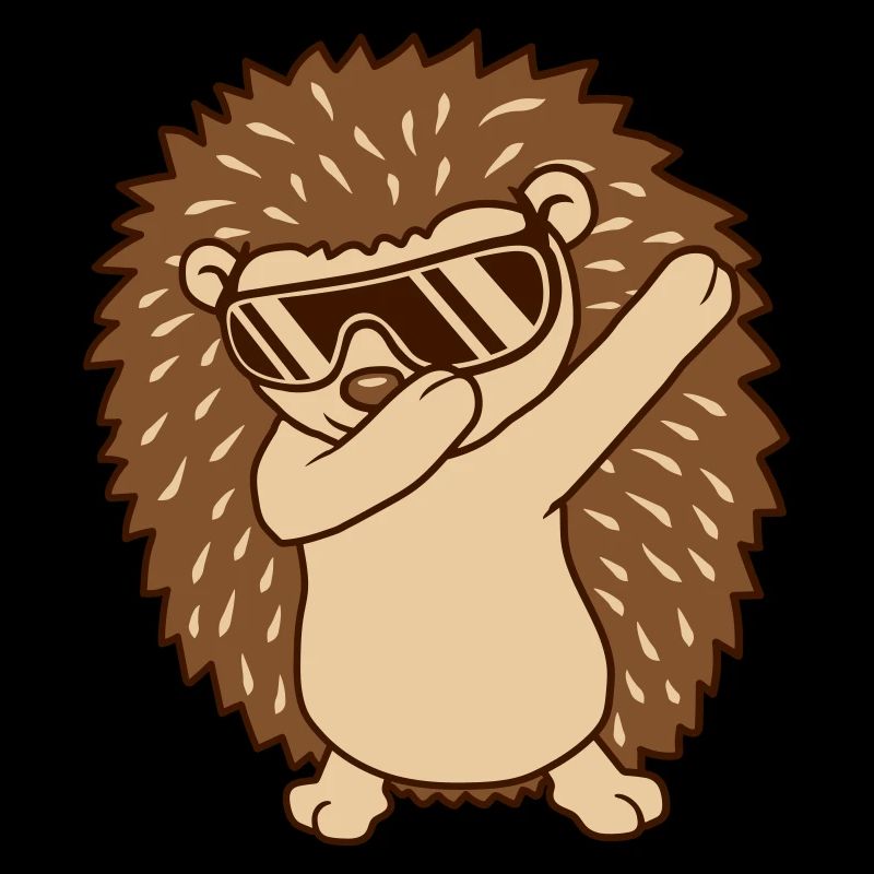 Funny dab dance hedgehog