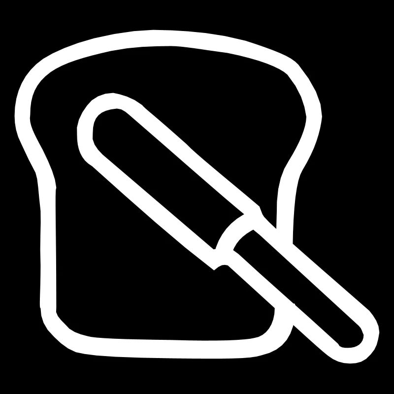 Bread slice spread knife