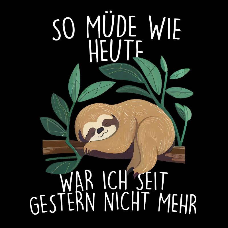 Müde Spruch Faultier Schlafanzug Mädchen Damen
