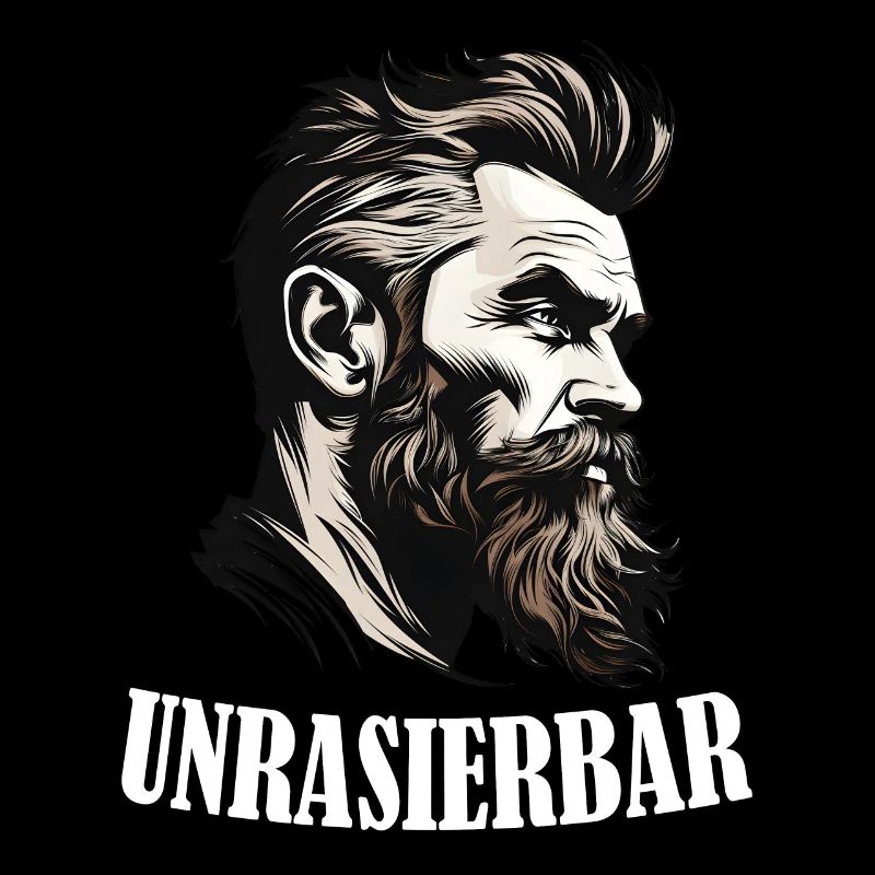 Lustiger Bart Spruch Unrasierbar Wikinger