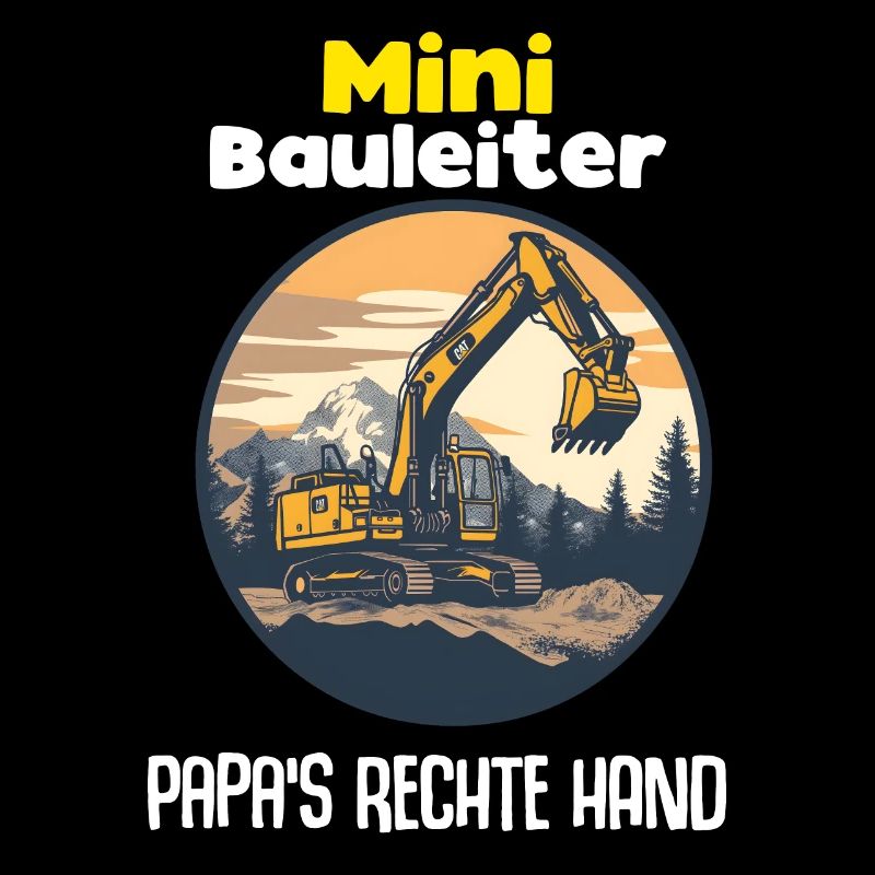 Bagger Bauleiter Bauherr Kinder Lustig