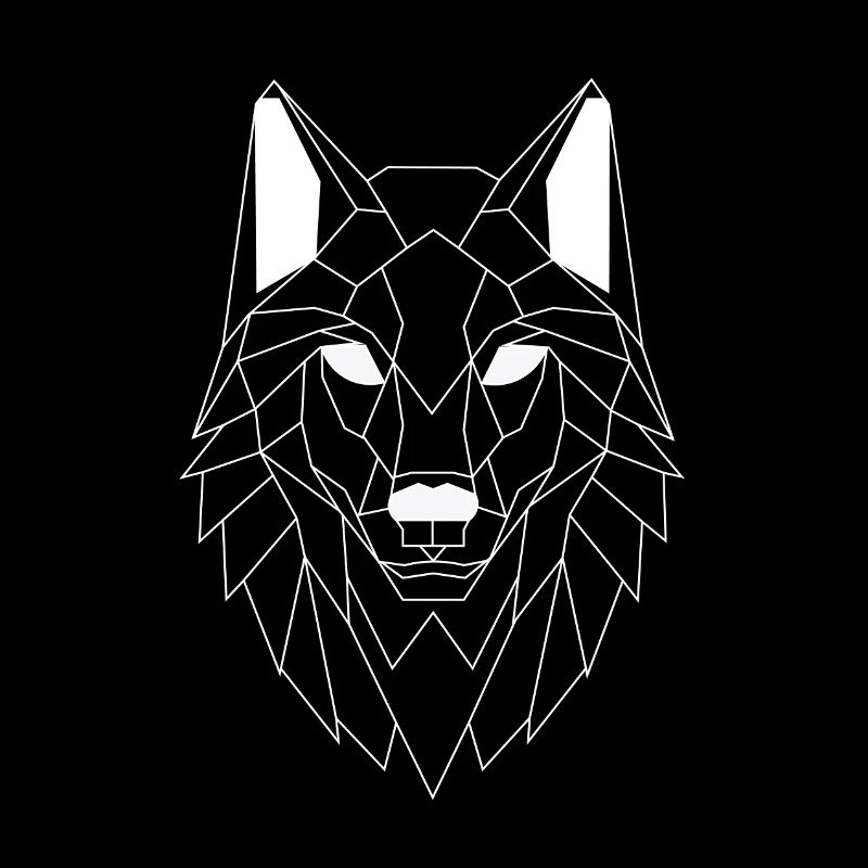Wolf in geometric figures