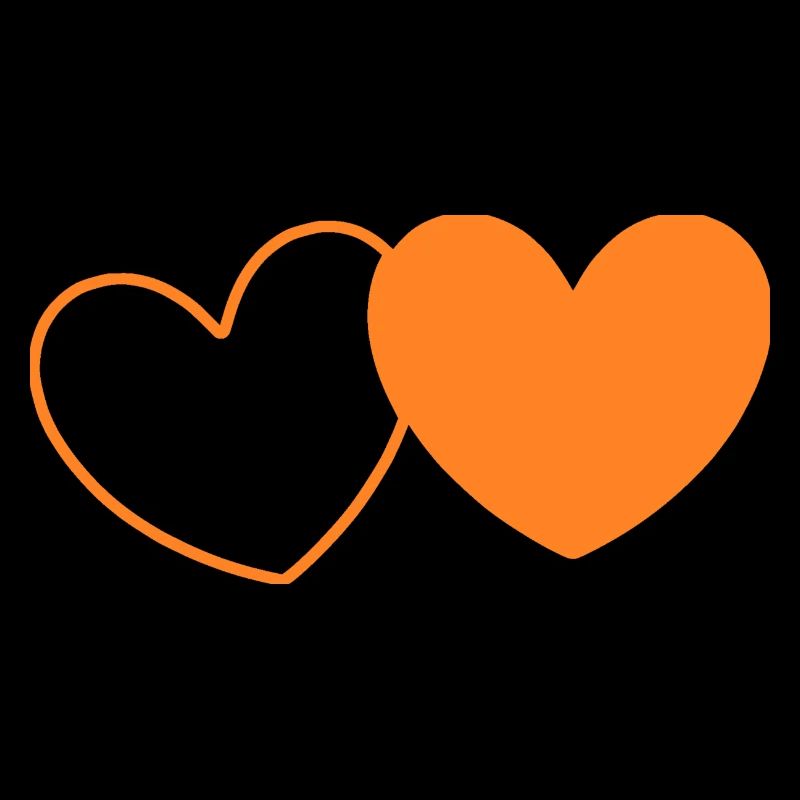 Valentinstag Herz orangen