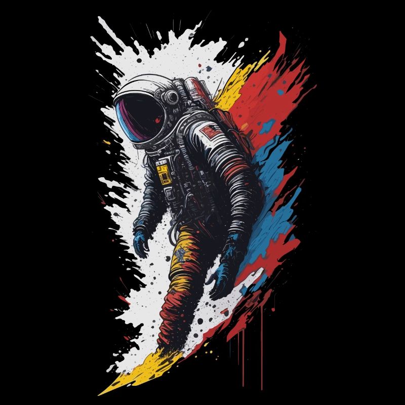 Astronaut lost in space - Splash Art Illustration