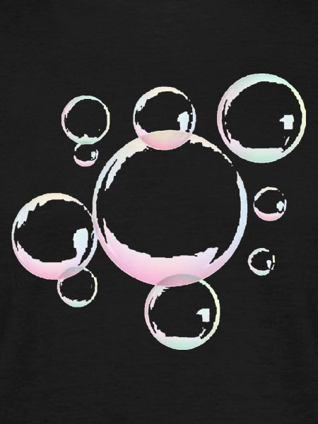 Shimmering soap bubbles