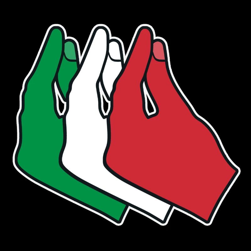 Drapeau de l’Italie drôle de geste de la main capisci ?