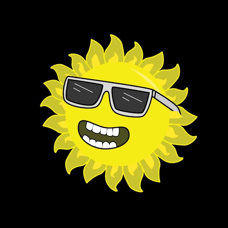 Sun with sunglasses