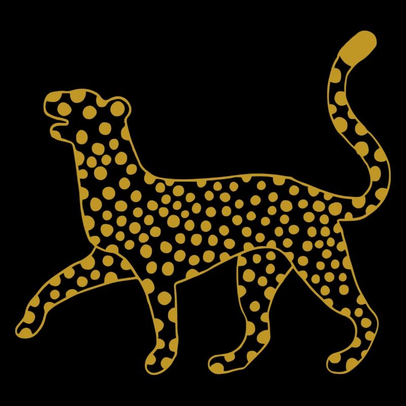 Singender Gepard in gold