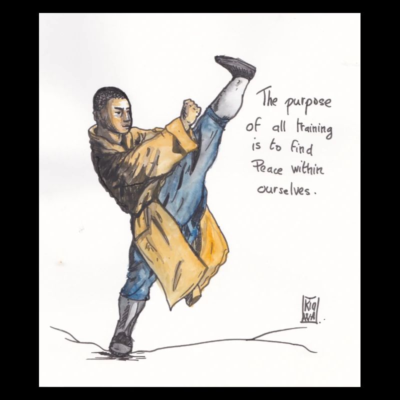 Shaolin kung fu monk