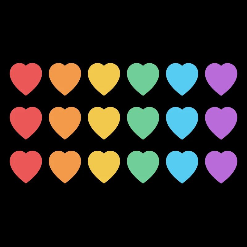 Rainbow Hearts LGBT Pride
