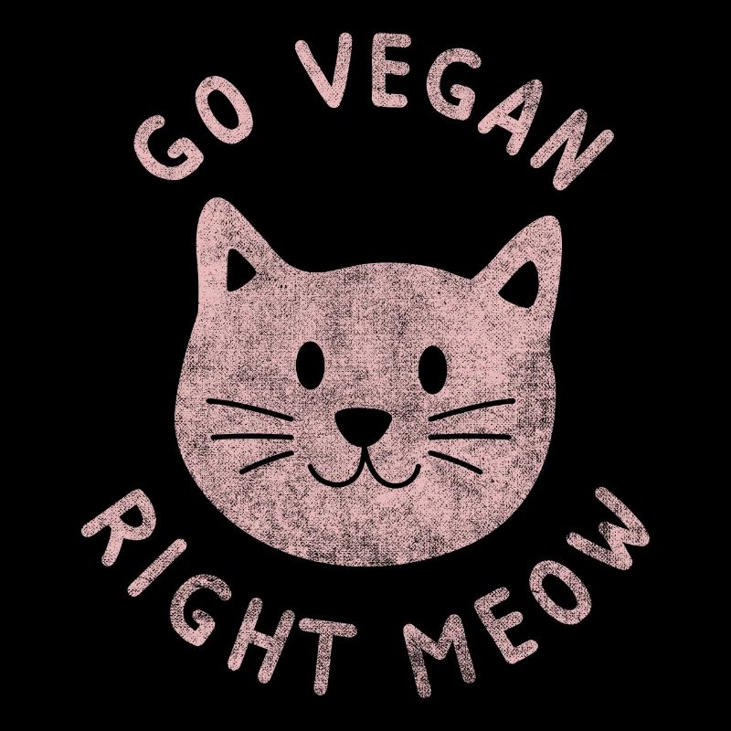 Go Vegan Right Meow Cat Face Gift