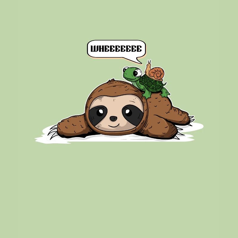 Sloth Turtle Snail Funny Sloth Cute Sloth