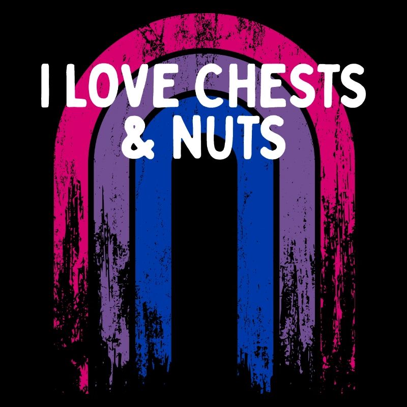 I Love Chests & Nuts Bisexual LGBTQ Bi Pride