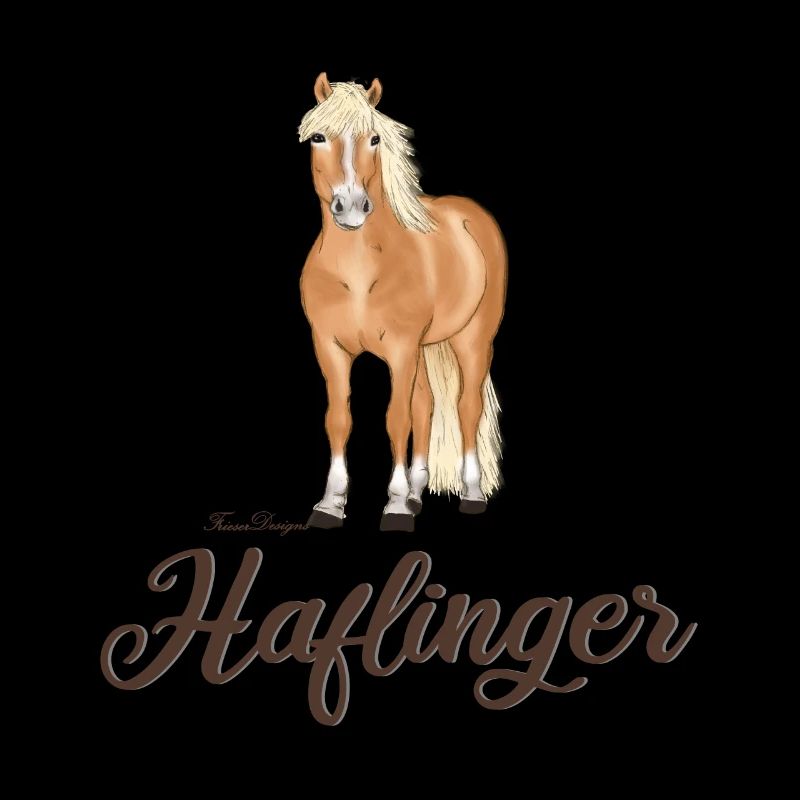 Haflinger avec une écriture sombre