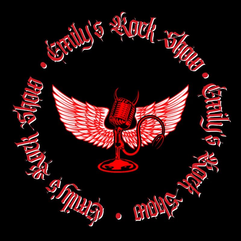 Emily's Rock Show - Red and White Text Logo