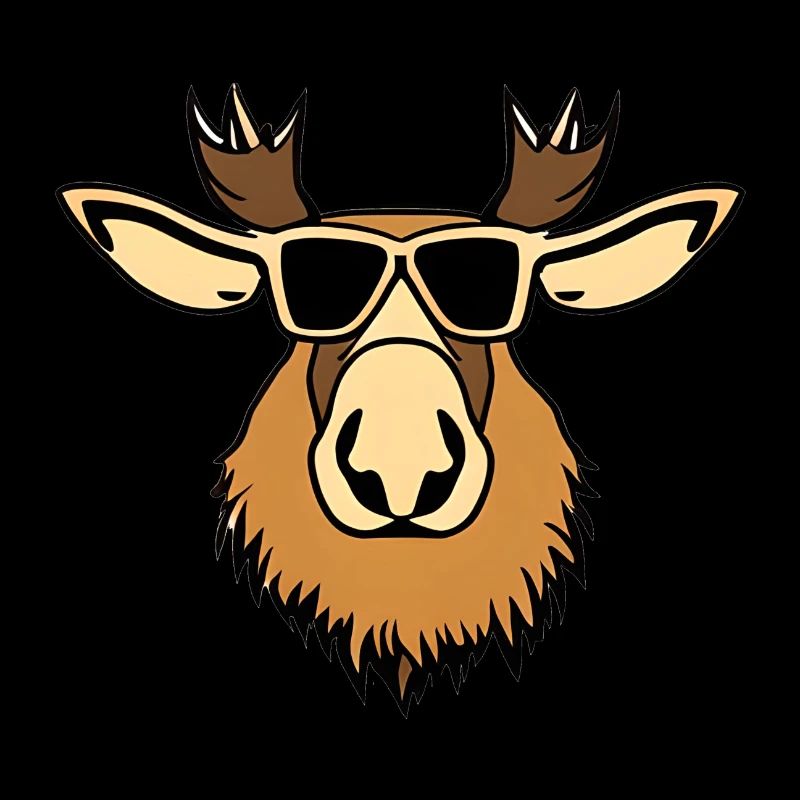 Elch mit Stil - Elch mit Sonnenbrille