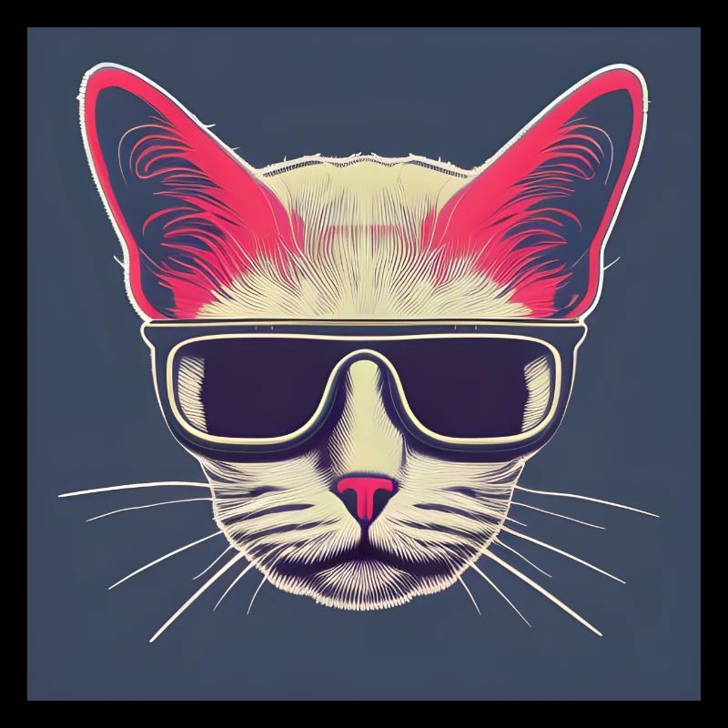 Coole Katze mit Sonnenbrille