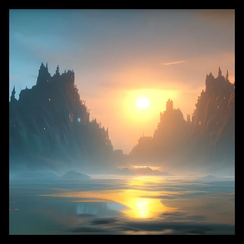 Coucher de soleil sur la baie