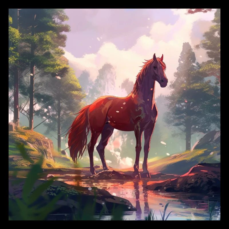 Pferd auf AnimeStyle Basis