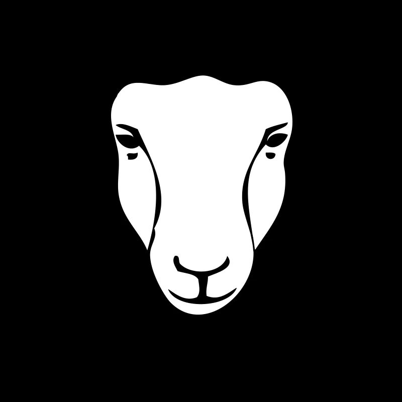 Cooles fluffiges Schaf im Comicstil