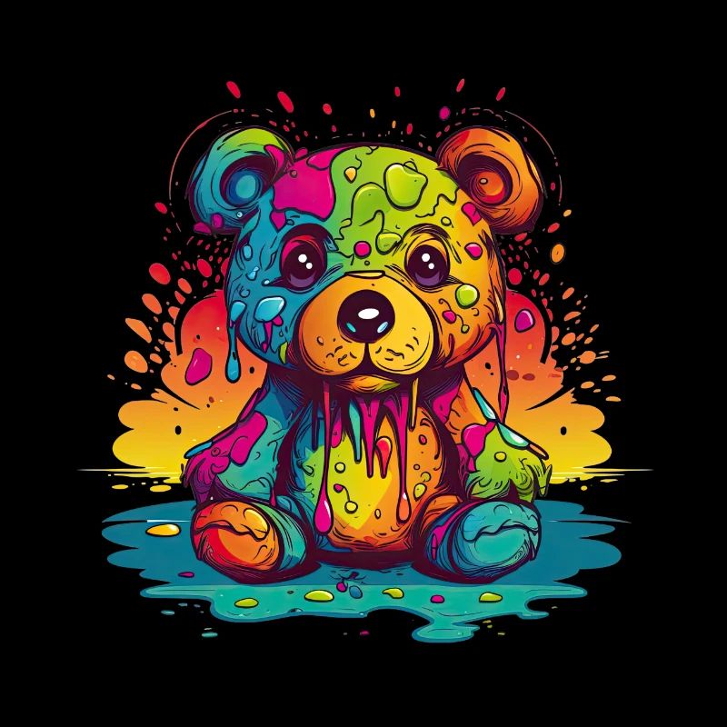 Charmanter Regenbogen-Teddy