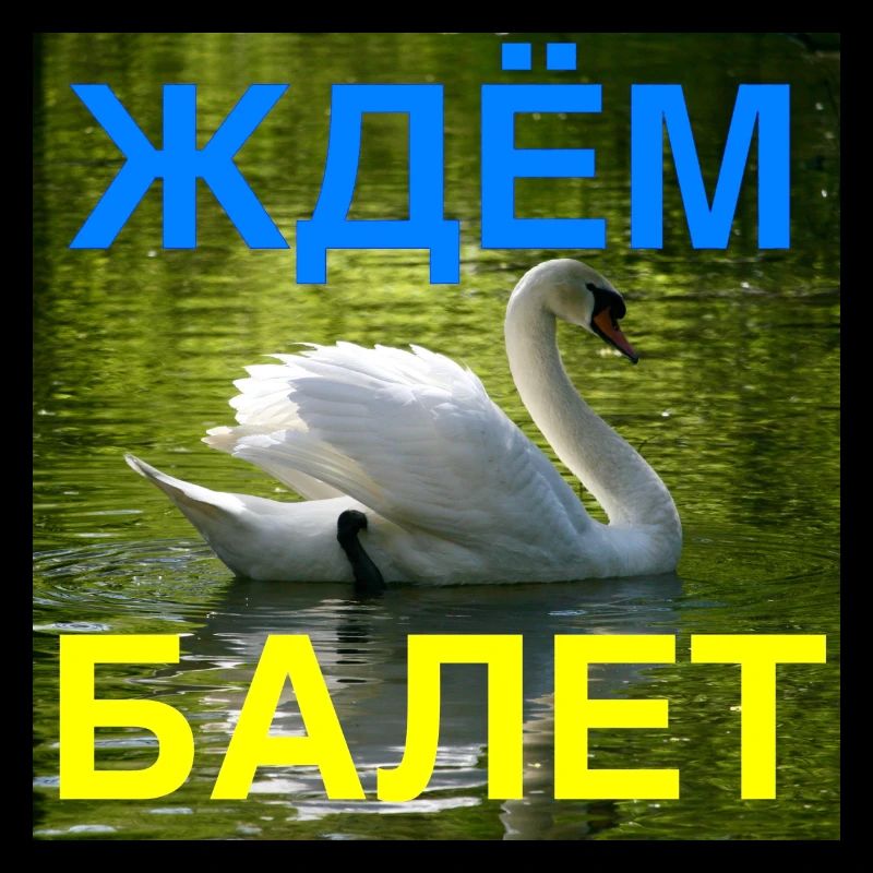 Ждём балет (Wir warten auf das Ballett, blau/gelb)