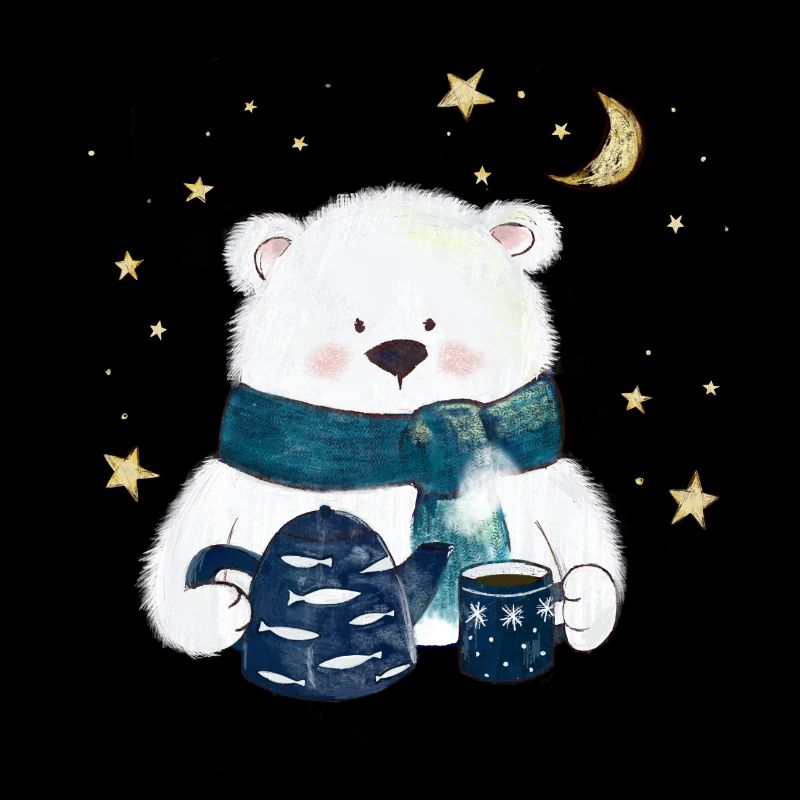 Bear with a teapot