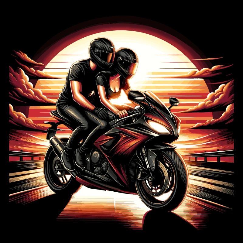 Zonsondergang Ride Omhelzing