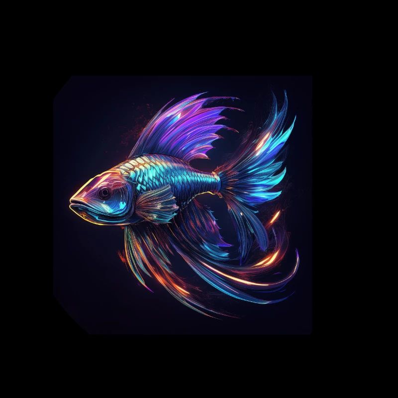 Poisson betta coloré