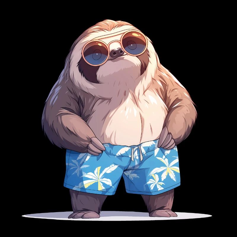 Relaxed sloth in summer look