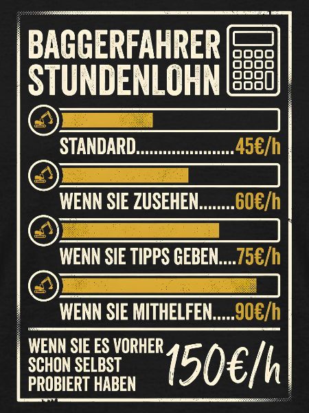 Baggerfahrer Stundenlohn Handwerker Bauarbeiter