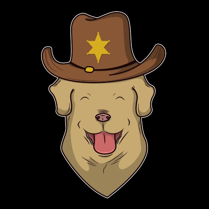 Labrador Retriever en tant que shérif