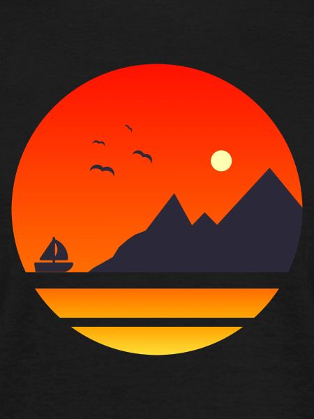 boat in sunset