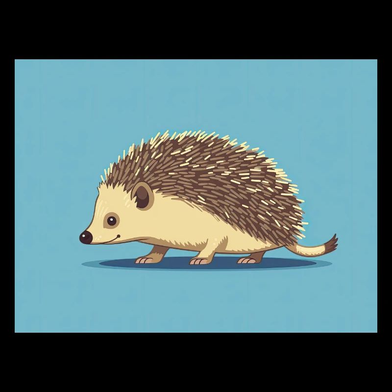 Simplistic Hedgehog: Minimalist Vector Illustratio