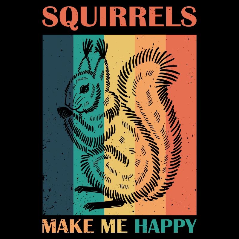 Retro Vintage Squirrel For Squirrel Lovers
