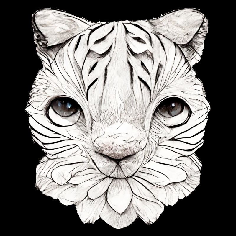 Kleine Katze im Comic Style