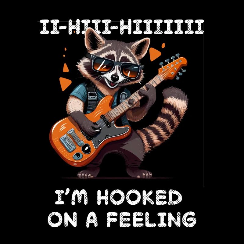 Waschbär Gitarre Hooked on a Feeling