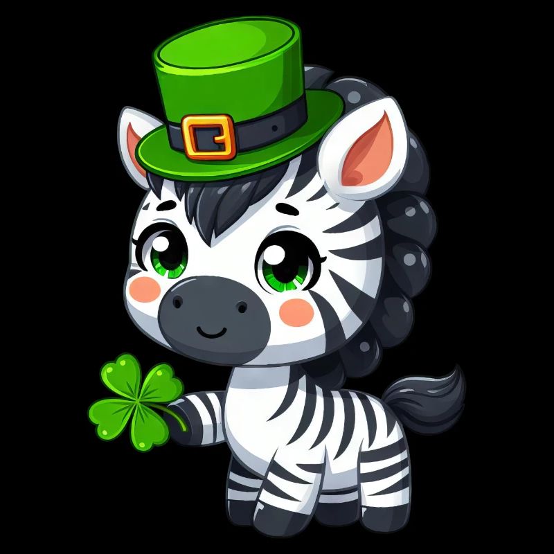 Chemise de bande dessinée zèbre de la Saint-Patrick
