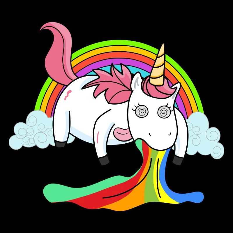 Kotzendes Einhorn Regenbogen